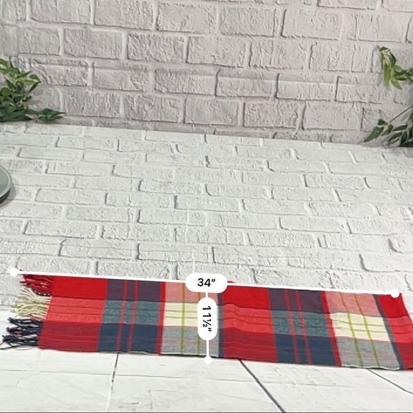 Men’s Multicolored Plaid Cashmere Scarf (OS) V04 - Picture 4 of 4